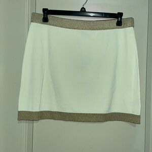 Michael Kors Cream and Gold Mini Skirt